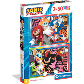 Clementoni - Puzzle Sonic 2X60 Peças