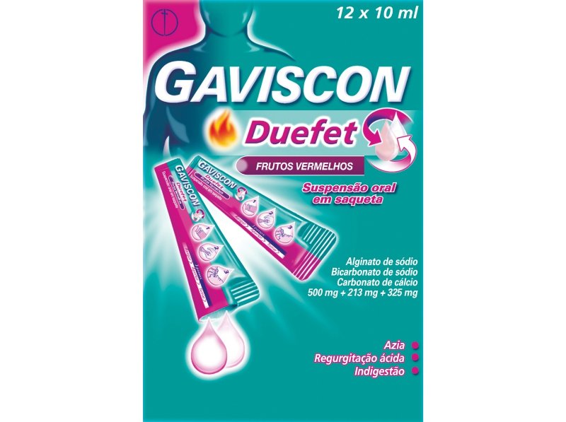 Saquetas Gaviscon Duefet Frutos Vermelhos 12Un