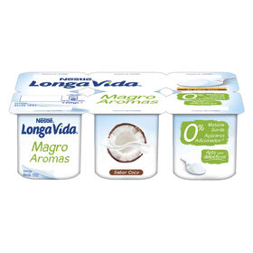 Iogurte Magro Aroma Tutti Frutti E Coco Longa Vida 720 gr (6 Un)