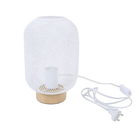 Candeeiro De Mesa Metal Branco Agustina Kasa