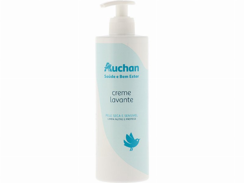 Creme Lavante Auchan Saúde E Bem Estar Pele Seca E Sensível 500 ml