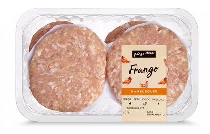 Hambúrgueres De Frango Embalados Pingo Doce 0.46Un
