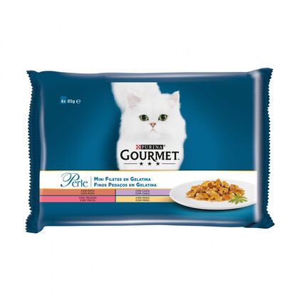 Comida Húmida Para Gato Perle Pedaços Em Gelatina Purina Gourmet 0.34Kg