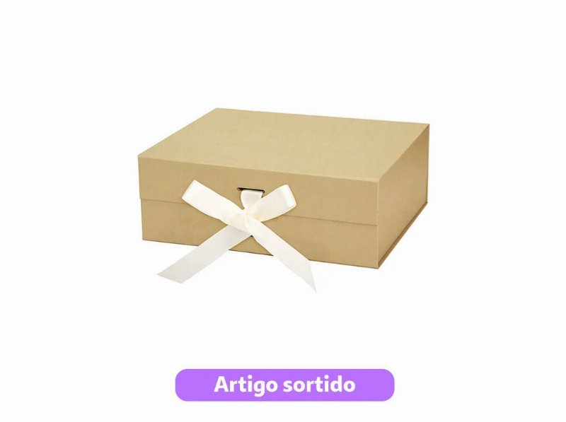 Caixa Para Presentes Auchan Tamanho M 41X26X8Cm Cores Sortidas