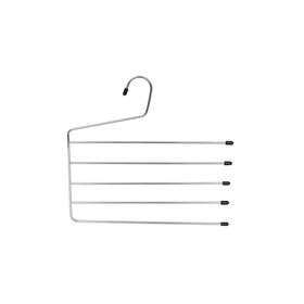 Cabide Para Calças 5 Suportes Metal Cinza Kasa
