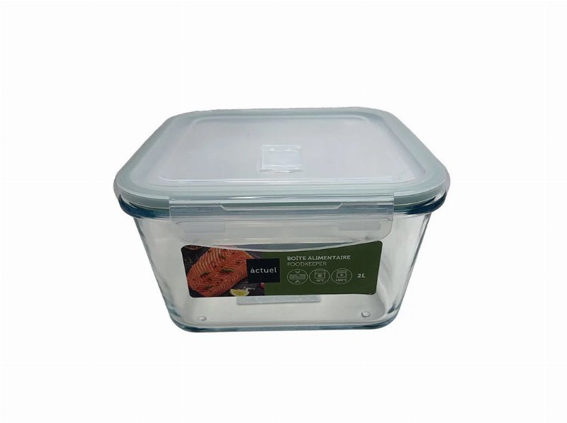 Caixa Hermética Actuel Vidro Quadrada 2 l