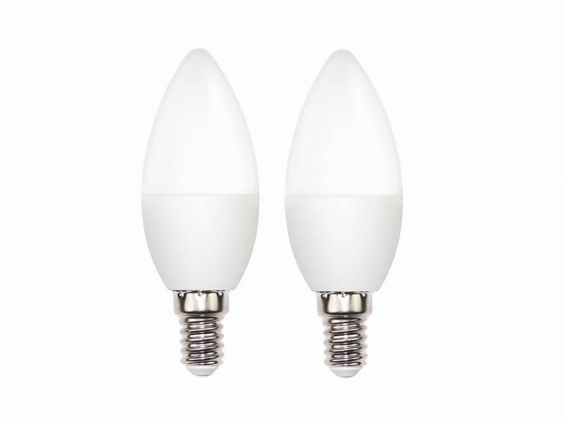 Lâmpada Vela Led Polegar E14 40Weq Luz Amarela 2 Unidades