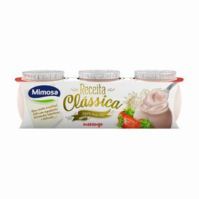 Iogurte Receita Clássica Morango Mimosa 375 gr (3 Un)