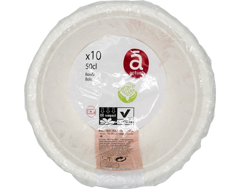 Taça Descartável Actuel Cartão Eco 50 cl Pack 10Unidades