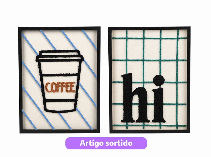 Quadro Decorativo Actuel Mdf Natural 30X40Cm Modelos Sortidos
