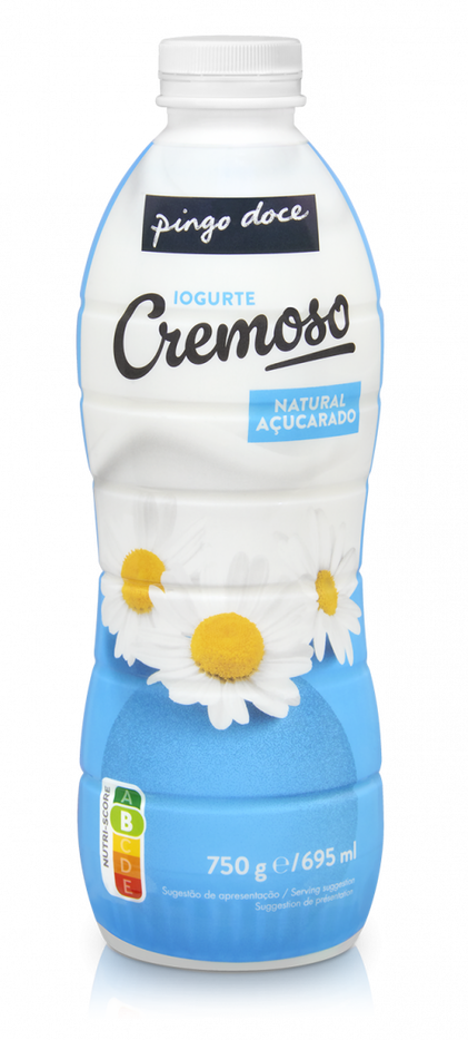 Iogurte Líquido Cremoso Natural Açucarado Pingo Doce 0.75Kg