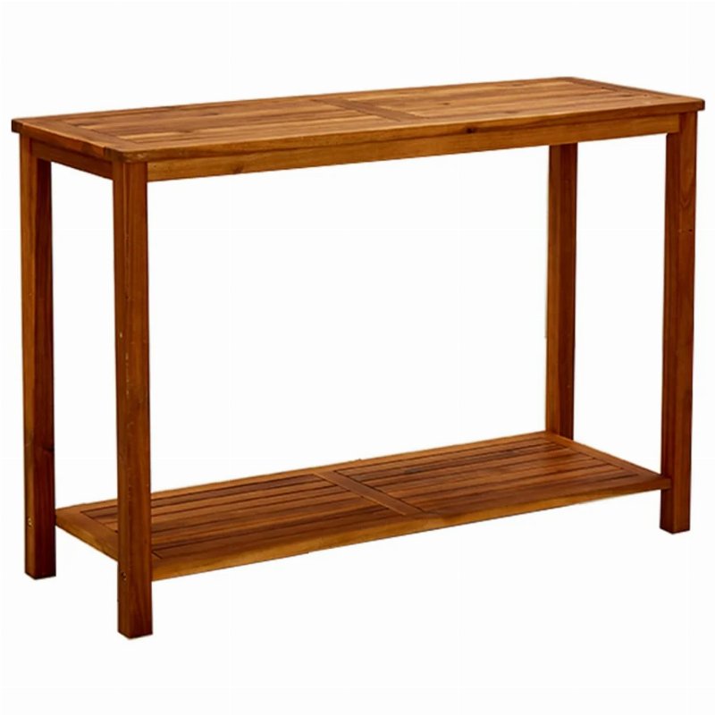 Hkh Mesa Consola Para Jardim Madeira De Acácia Maciça - Marrom