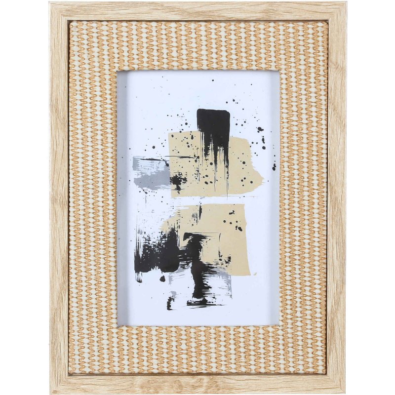 Moldura Palhinha 10X15Cm Bege Kasa