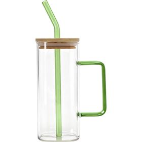 Copo Com Palhinha E Asa 370 ml Verde Kasa