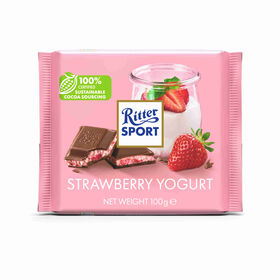 Tablete De Chocolate Morango E Iogurte Ritter Sport 100 gr