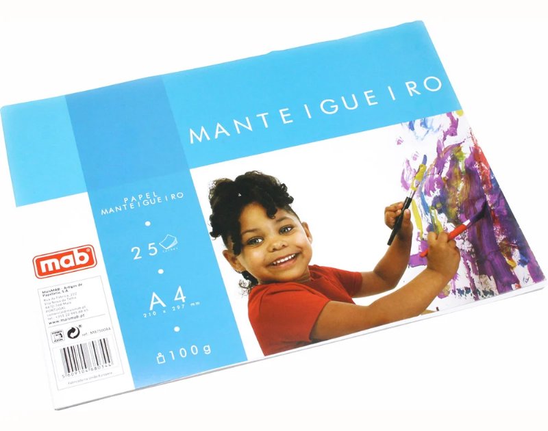 Bloco Papel Manteigueiro A4 Mab 100 g 25 Folhas