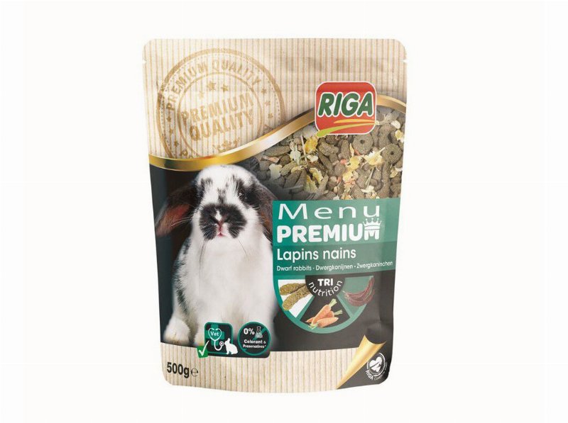 Menu Premium Riga Coelho Anão 500 g