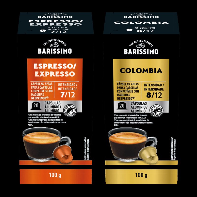 Cápsulas De Café Expresso/ Colombia Compatíveis Com Máquina Nespresso; Intensidade 7/8; 20 Cápsulas