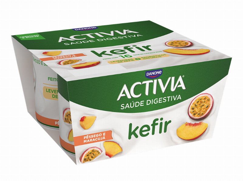 Kefir Activia Pêssego Maracujá 4X125 g