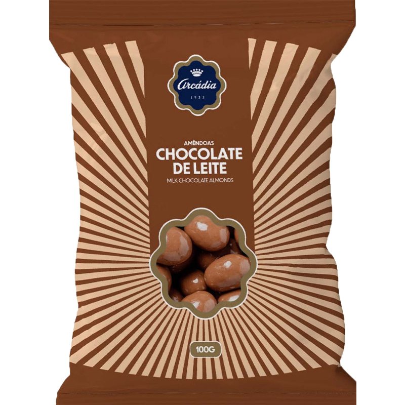 Amêndoas Cobertas De Chocolate De Leite 100 g