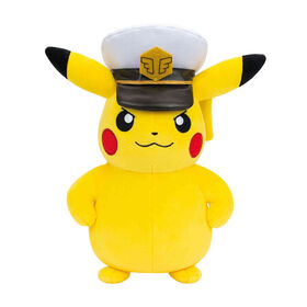 Pokémon - Peluche Capitão Pikachu 21Cm