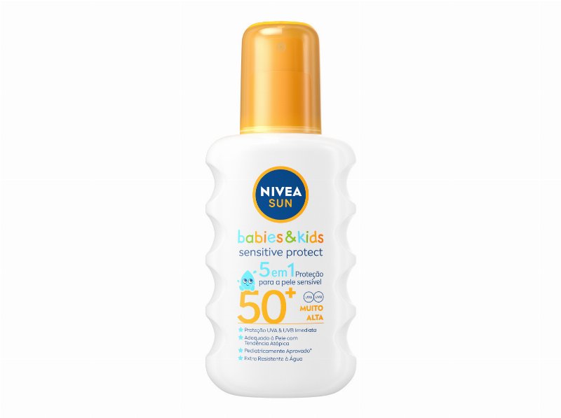 Protetor Solar Para Crianças Spray Fp50+ Babies & Kids Sensitive Protect Nivea Sun 200 ml