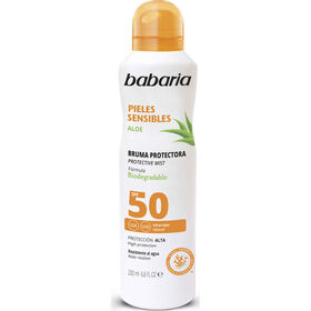 Protetor Solar Bruma Pele Sensível Aloe Fps 50 Babaria 200 ml