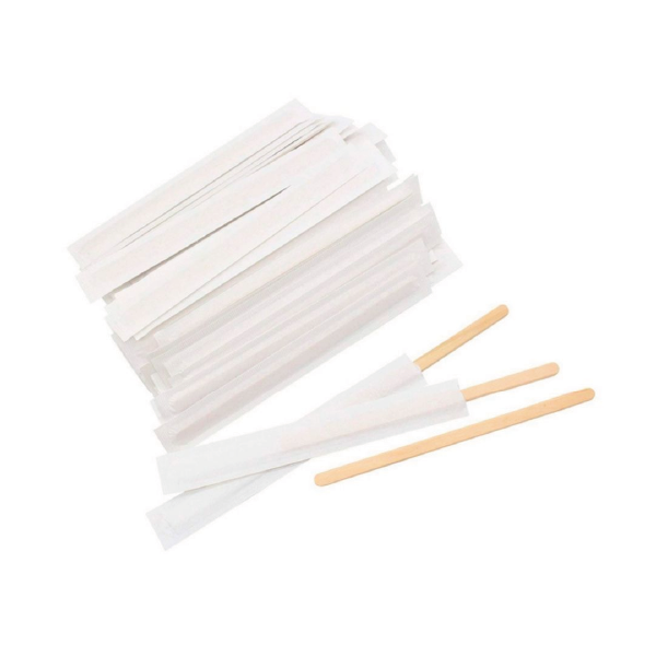 Paletina Para Café Madeira Individual Pack 100 Unid