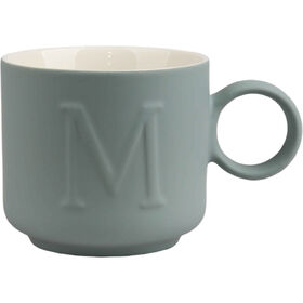 Caneca 360 ml Letra M Azul Kasa