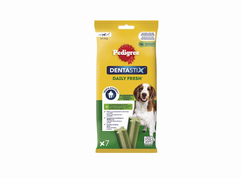 Snacks Para Cão Dentastix Pedigree Fresh Raça Média 180 g 7 Unidades