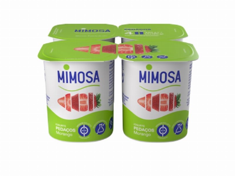 Iogurte Mimosa Pedaços Morango 4X120 g
