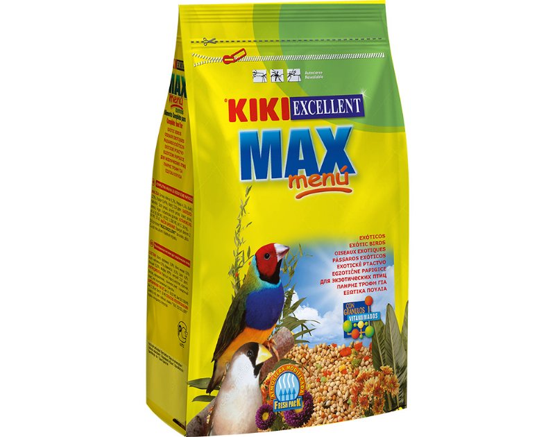 Alimento Para Pássaros Kiki Max Menu Exóticos 500 g