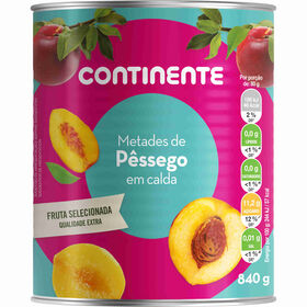 Pêssego Em Calda Continente 840 gr (Peso Escorrido 480 gr)