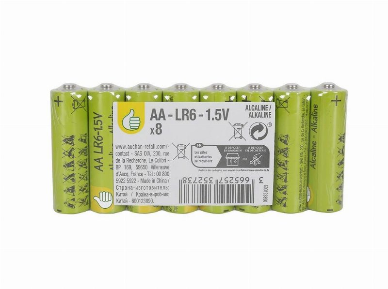 Pack 8 Pilhas Alcalinas Polegar Basic Aa Lr06