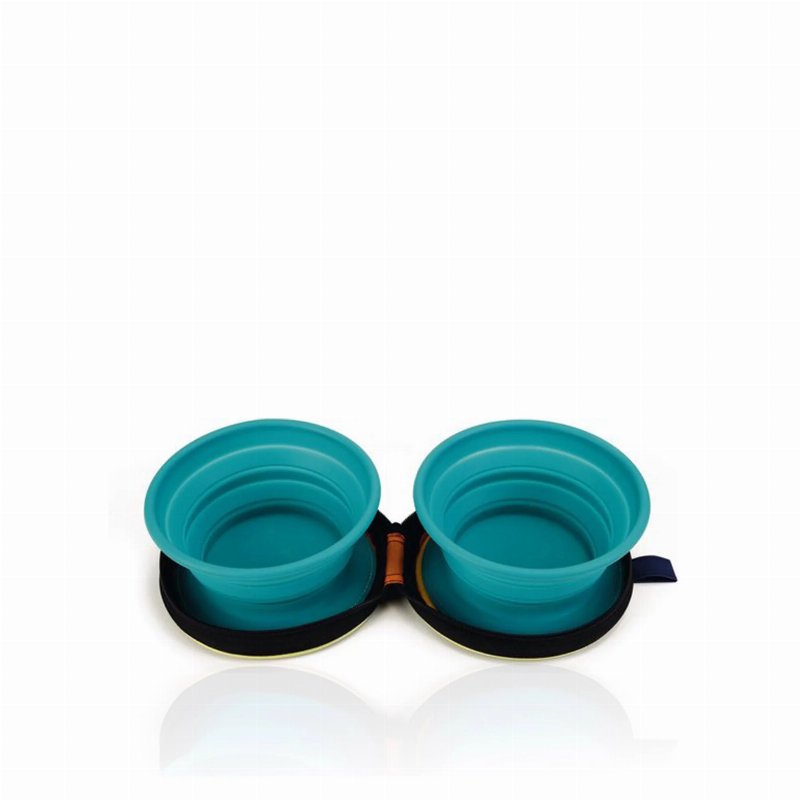 Beeztees Comedouro Para Cão De Viagem Silicone Verde 2 X 720 ml