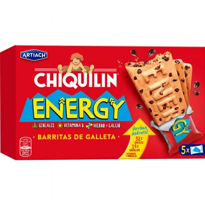 Bolachas Com Pepitas De Chocolate Energy Chiquilin Pack 5 Artiach 0.15Un