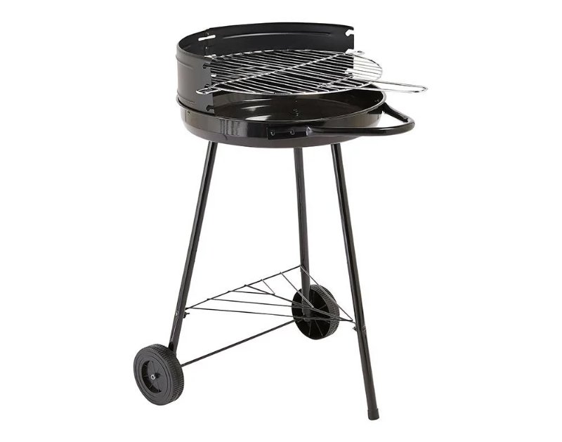 Barbecue A Carvão Com Rodas Gardenstar Preto 50.5X50X70Cm
