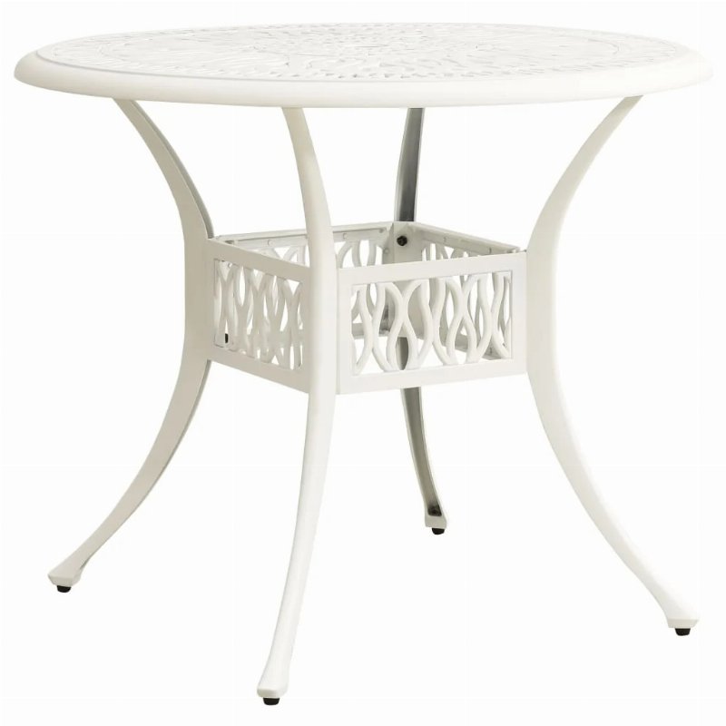 Hkh Mesa De Jardim Alumínio Fundido - Branco