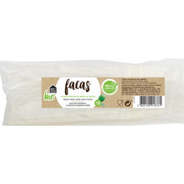 Facas Biodegradável 10 unidades