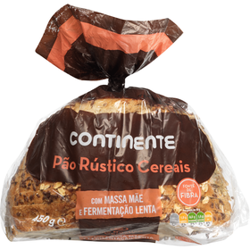 Pão Rústico Cereais Massa Mãe Fatiado Continente 450 gr