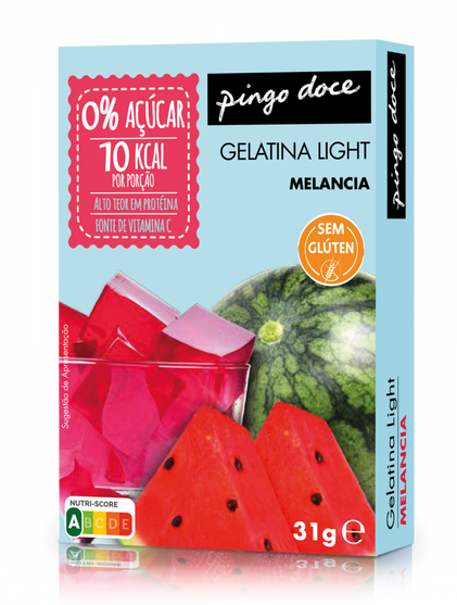 Gelatina Em Pó De Melancia 0% Açúcar Pingo Doce 0.031Kg
