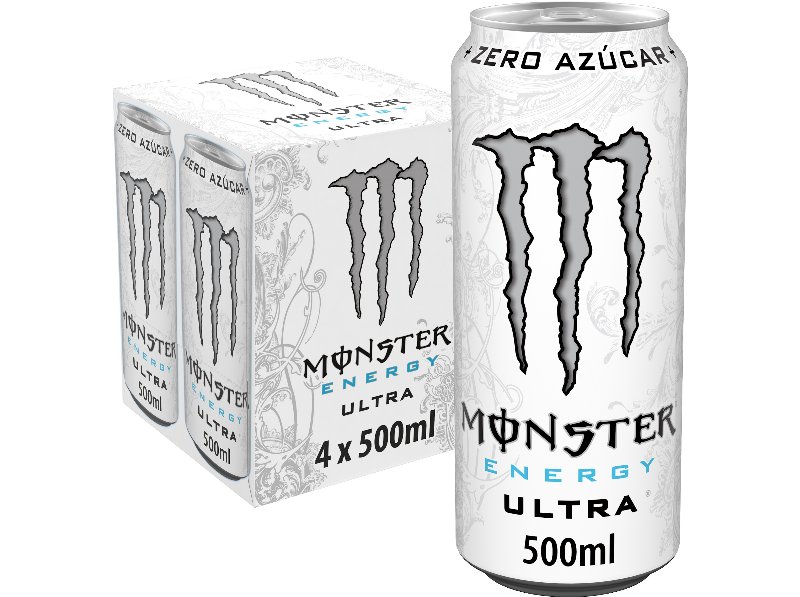 Bebida Energética Monster Ultra White Zero 4X0.5 l (Sdr)