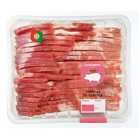 Tirinhas Da Barriga De Porco Sem Osso Continente 1,4 kg (Aprox.)