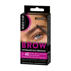 Coloração Permanente Sobrancelhas Brow Tint Castanho Escuro Syoss 1 Un