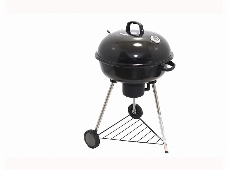 Barbecue A Carvão Gardenstar Com Rodas E Tampa Preto 65X60X96Cm