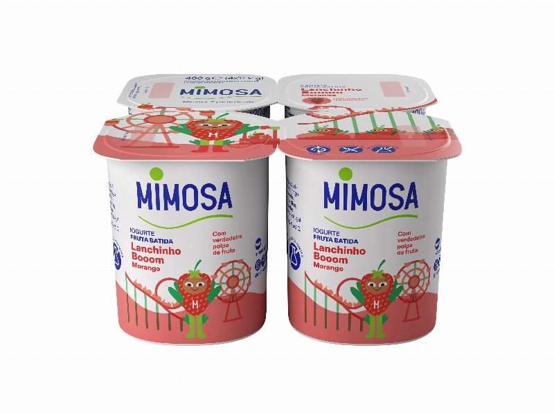 Iogurte Mimosa Batido Polpa Morango 4X120 g