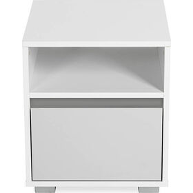 Mesa De Cabeceira Branca Cinza Dalia Twinko