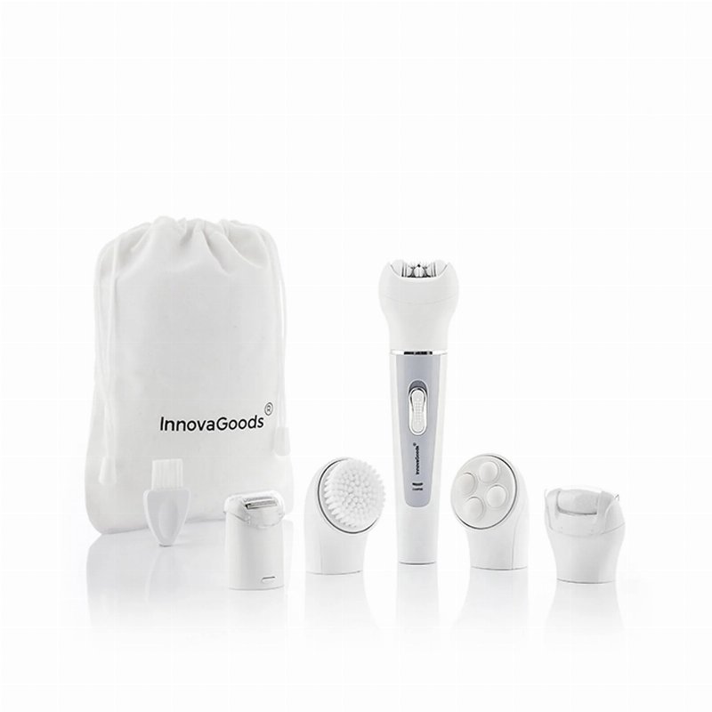 Conjunto Depiladora E Cuidado Da Pele 5 Em 1 Wellness Beauté