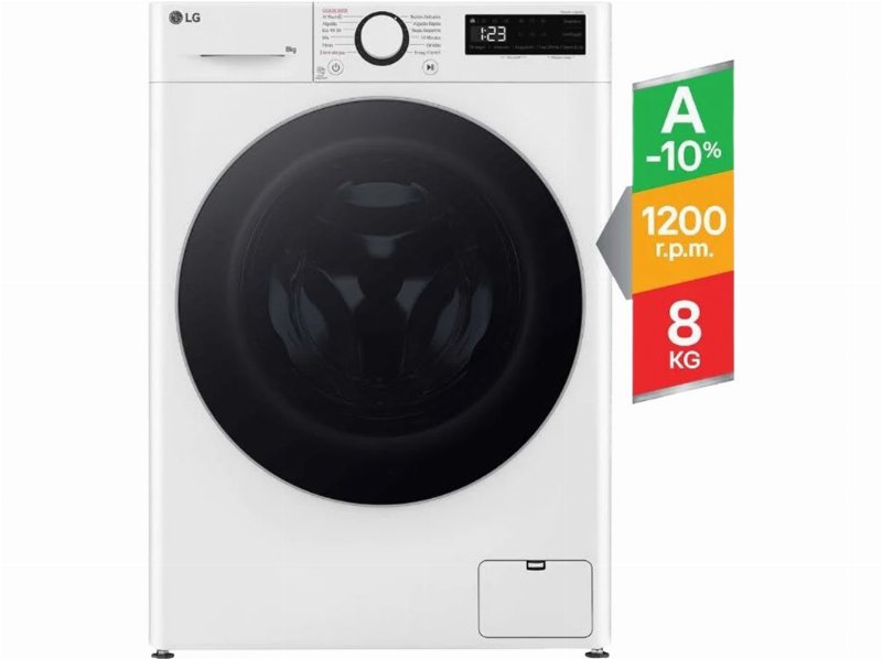 Máquina De Lavar Roupa Lg F2Wr5S8S1W - Branco A 8 kg