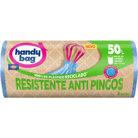 Sacos Lixo Anti Pingos 50 Lt Handy Bag 8 Un